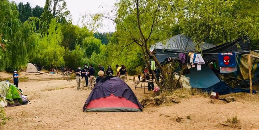 Sorprenden a vernaneantes  en el Rio Andalién: Llevaban dos semanas acampando en el lugar