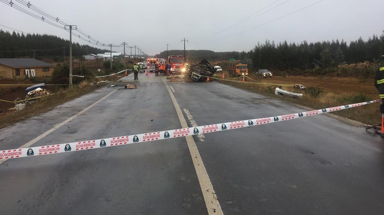 Cuatro personas fallecidas deja accidente de tránsito en el Biobío