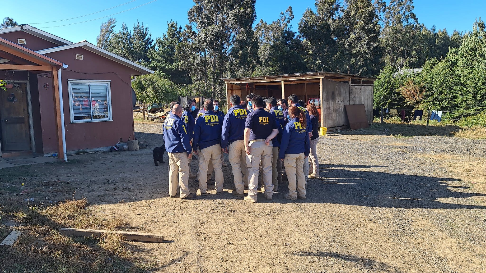 PDI ingresó con perros y realizó indagatorias en domicilio de Tomás