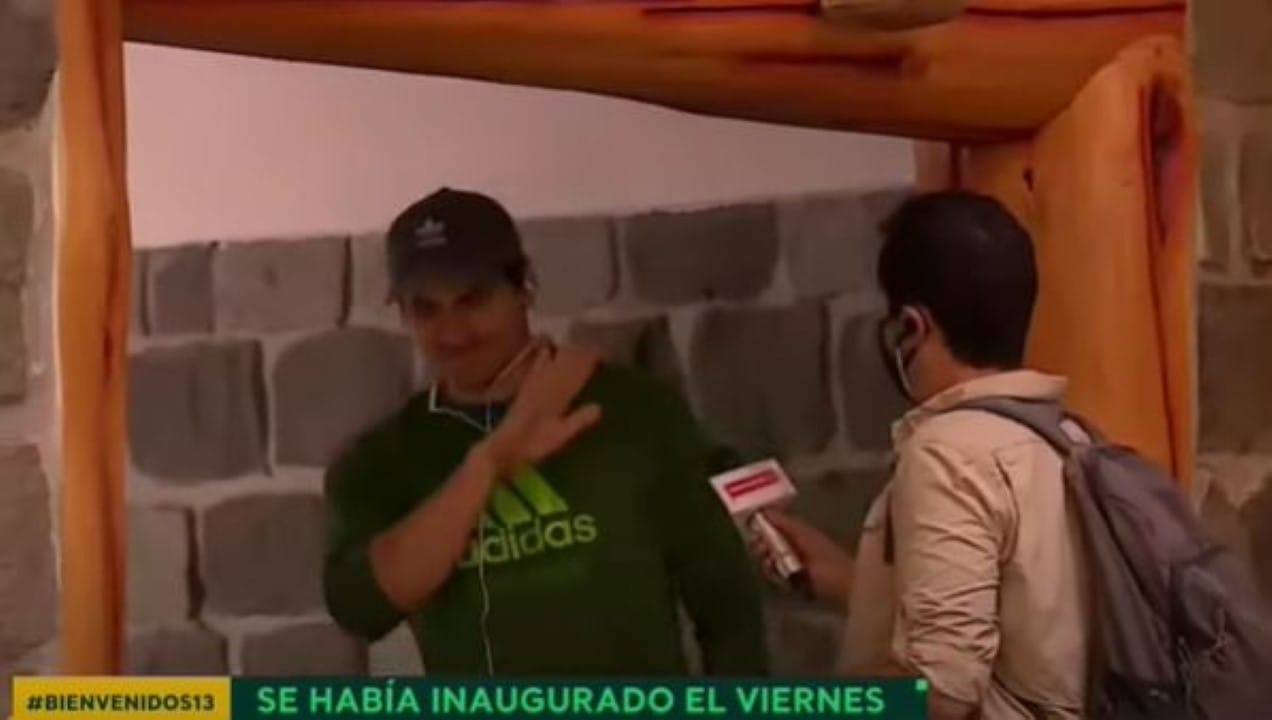 Pangal no aguantó las lágrimas y salió de pantalla durante despacho sobre destrucción de su hotel