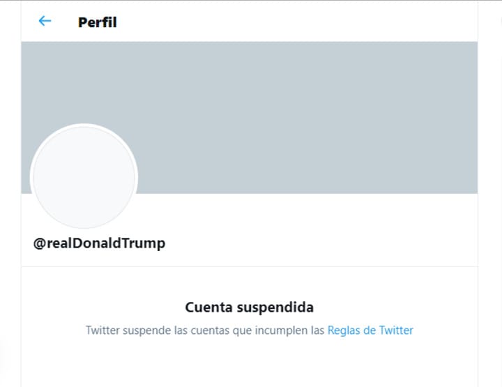 Donald Trump: vetado de Twitter para siempre