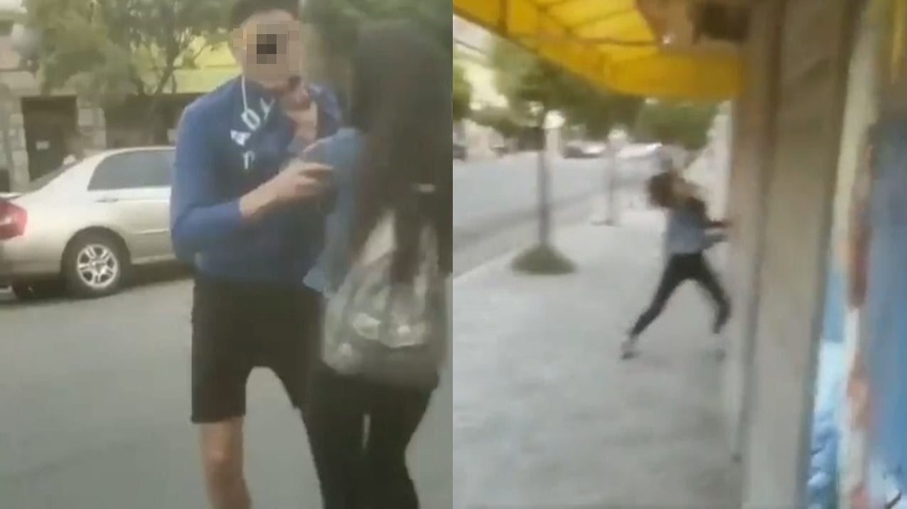 Captan a mujer agrediendo a su novio y provocándose graves lesiones
