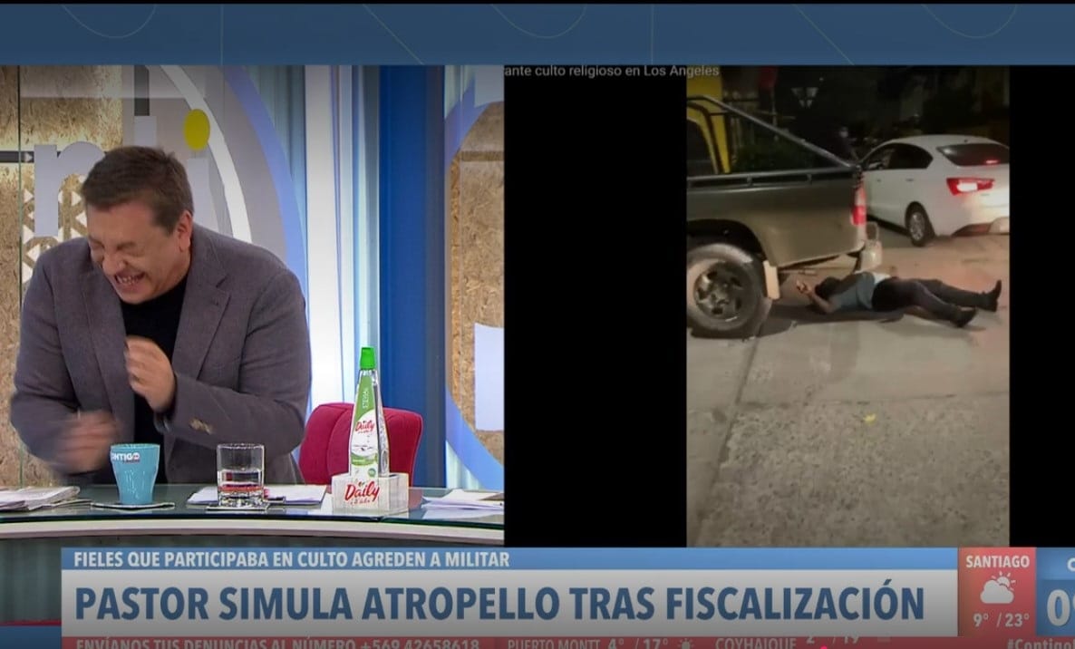 En medio de ataque de risa Julio César Rodríguez festinó con video de pastor que fingió atropello en Los Ángeles