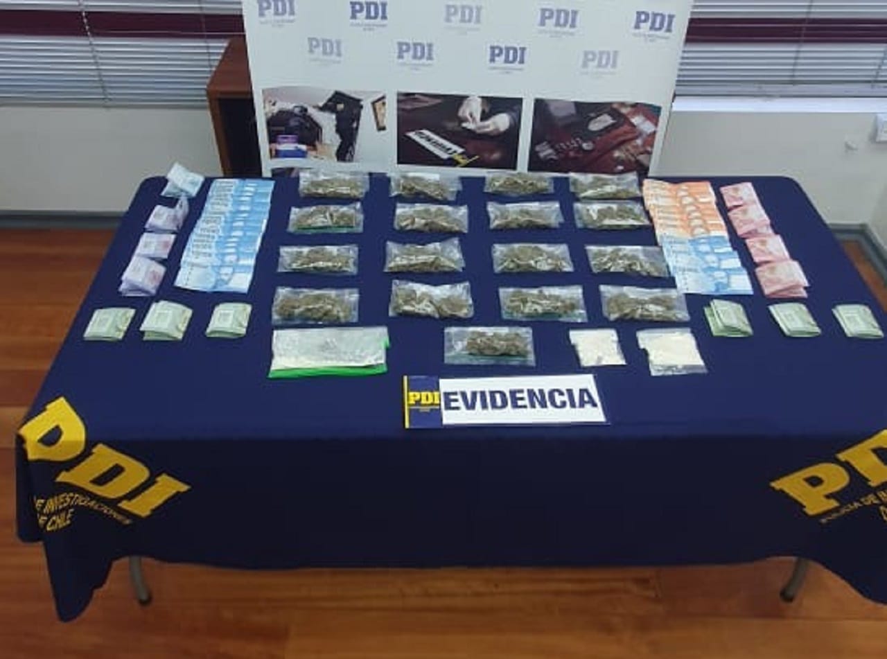 Tres detenidos dejan operativos antidroga en Concepción y Coronel: Sujetos tenían arma de fuego, municiones y chaleco antibalas