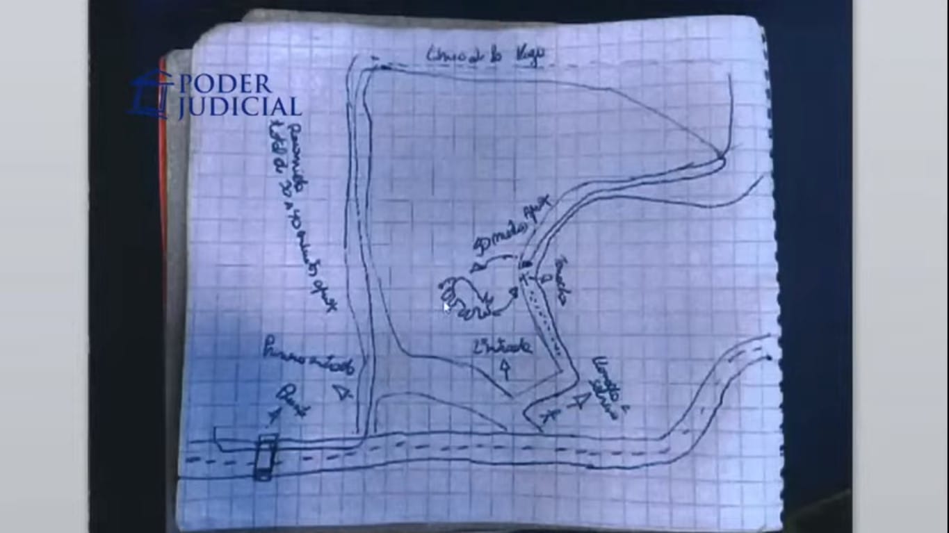 Caso Tomás Bravo: Revelan mapa dibujado que tenía el imputado