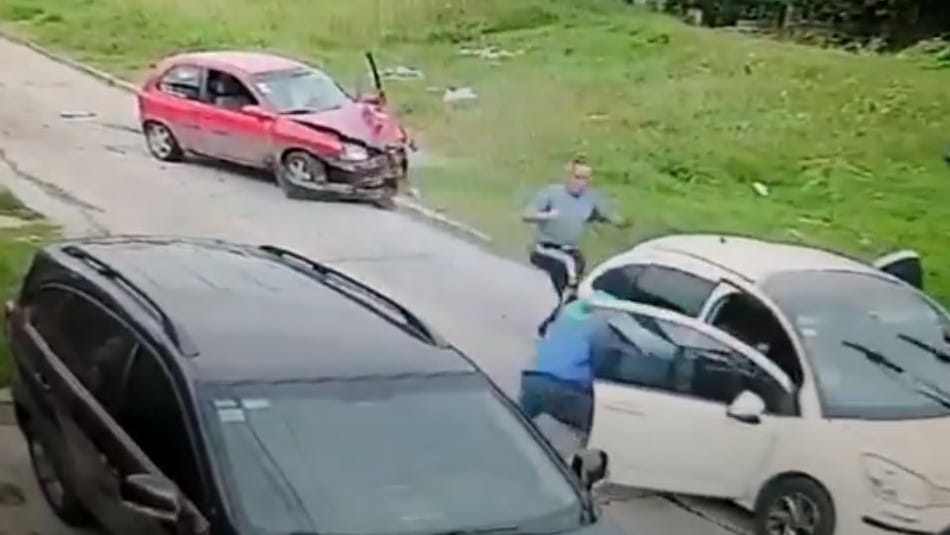 Hombre repelió un “portonazo” intentando atropellar a delincuentes