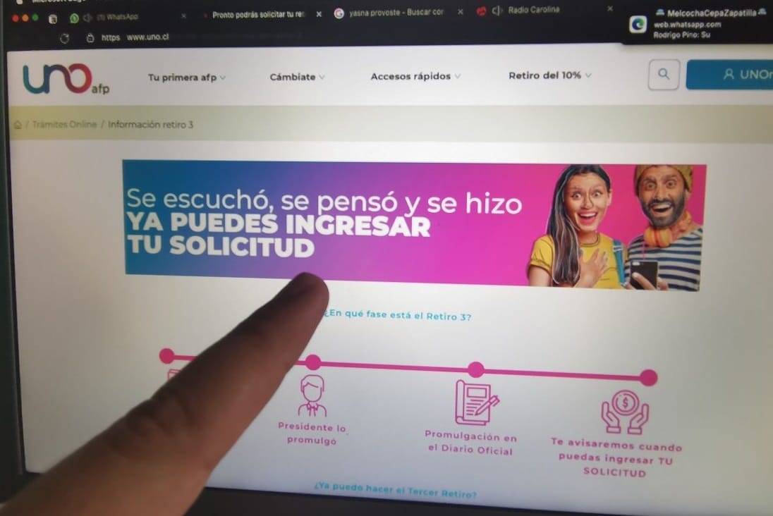 Obligan a AFP Uno suspender solicitudes de retiro del 10%