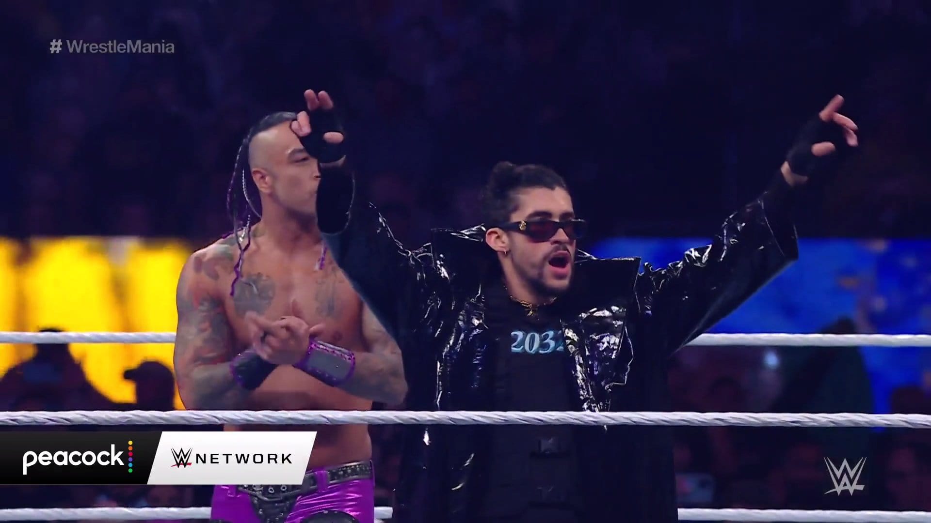 Bad Bunny debutó con tremenda pelea en Wrestlemania de WWE
