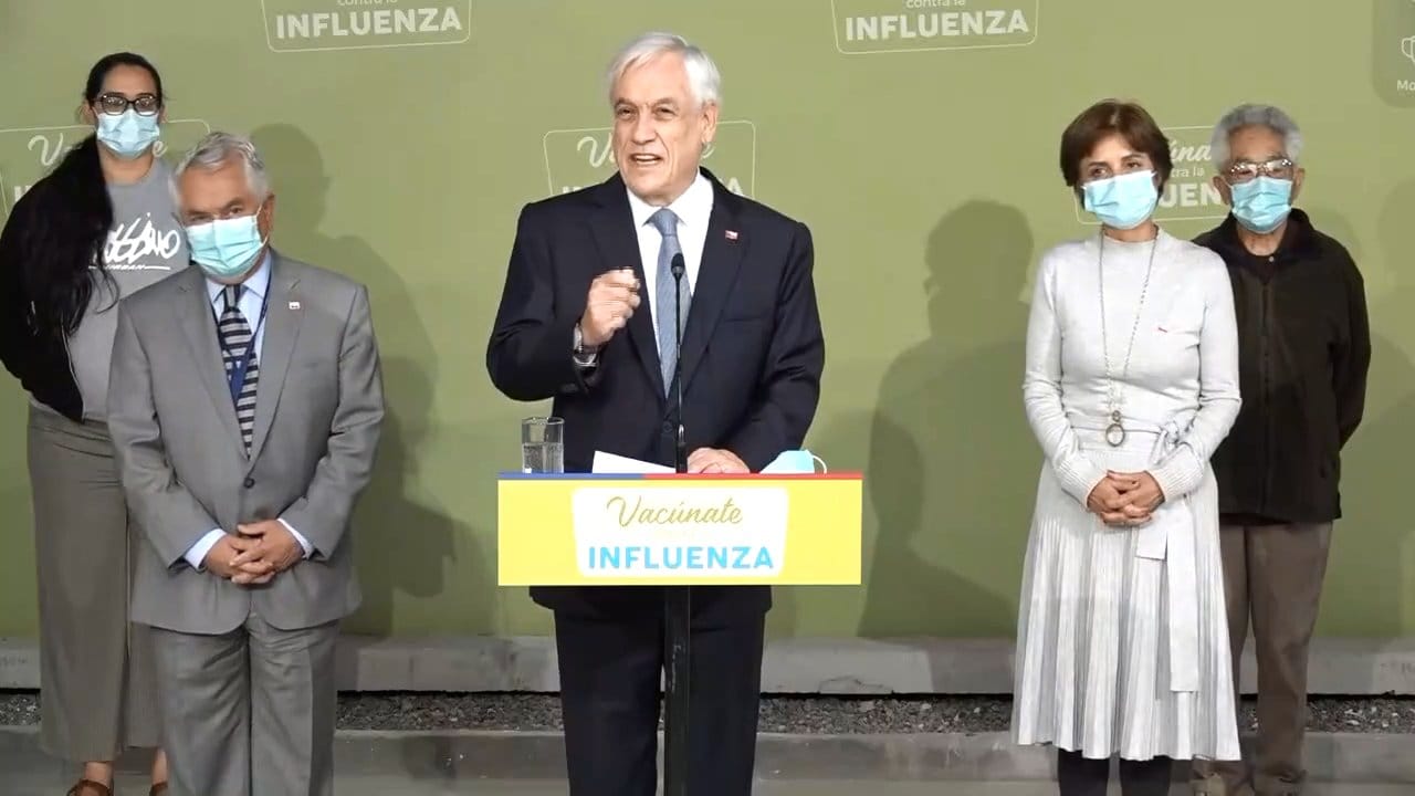 Presidente Piñera da inicio a campaña de vacunación contra la influenza