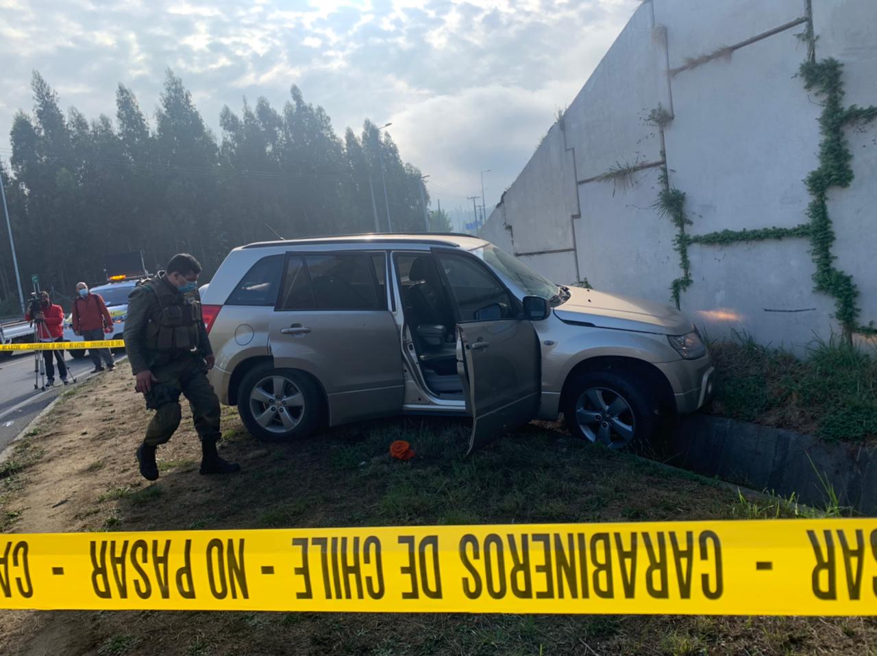 Robo de auto, persecución, disparos e intento de atropello a carabineros genera operación candado en Concepción