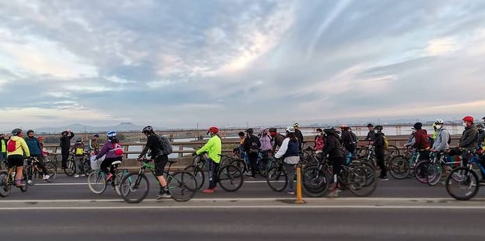 Penquistas captaron la impactante intervención de la ciclomarcha en Concepción