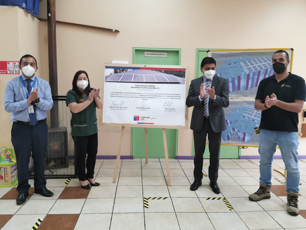Jardines infantiles del Biobío contarán con sistemas solares fotovoltaicos