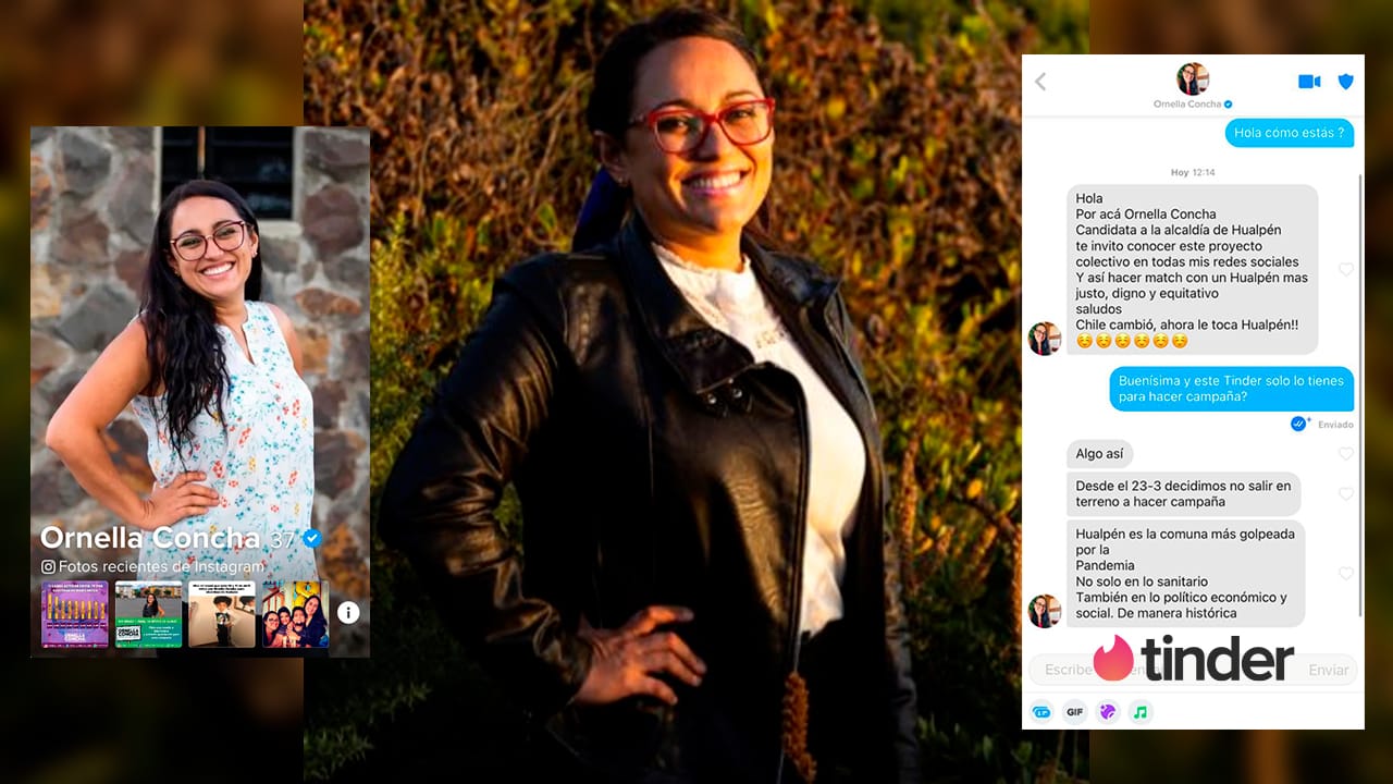 Candidata a alcaldesa de Hualpén irrumpe con campaña en Tinder