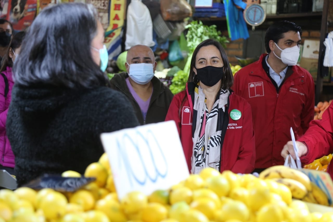 Ministra de Agricultura destacó abastecimiento de frutas y verduras en Vega de Los Ángeles