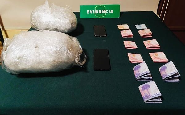 Detienen a sujetos que circulaban con más de 2 kilos de marihuana en Ñuble