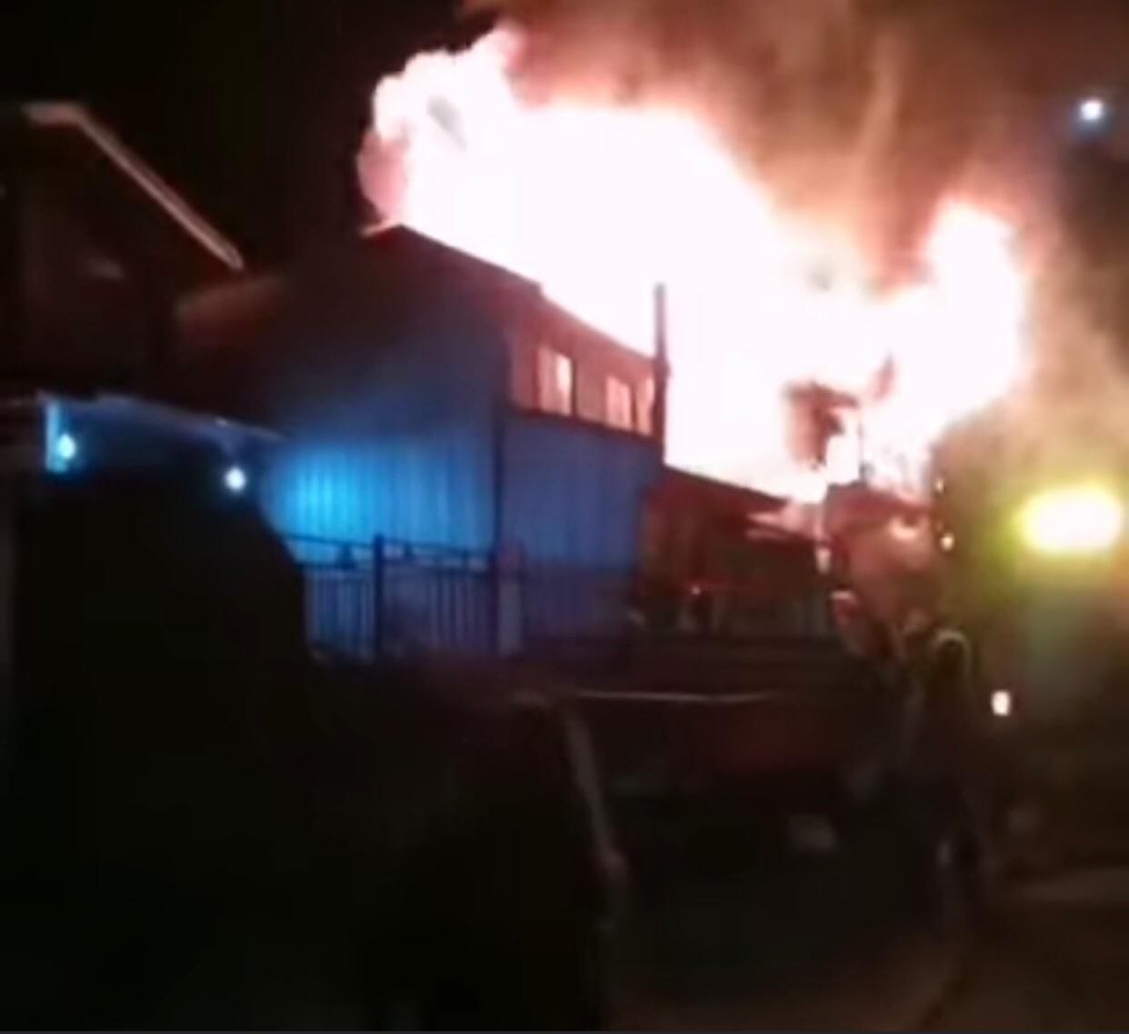 Una casa destruida dejó trágico incendio en Penco