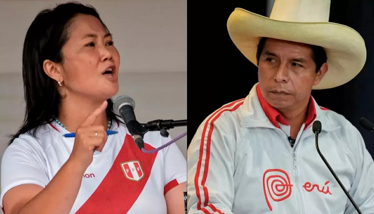 Vuelco en Perú: Faltando un 7% de los votos Castillo pasó a Fujimori en elección presidencial