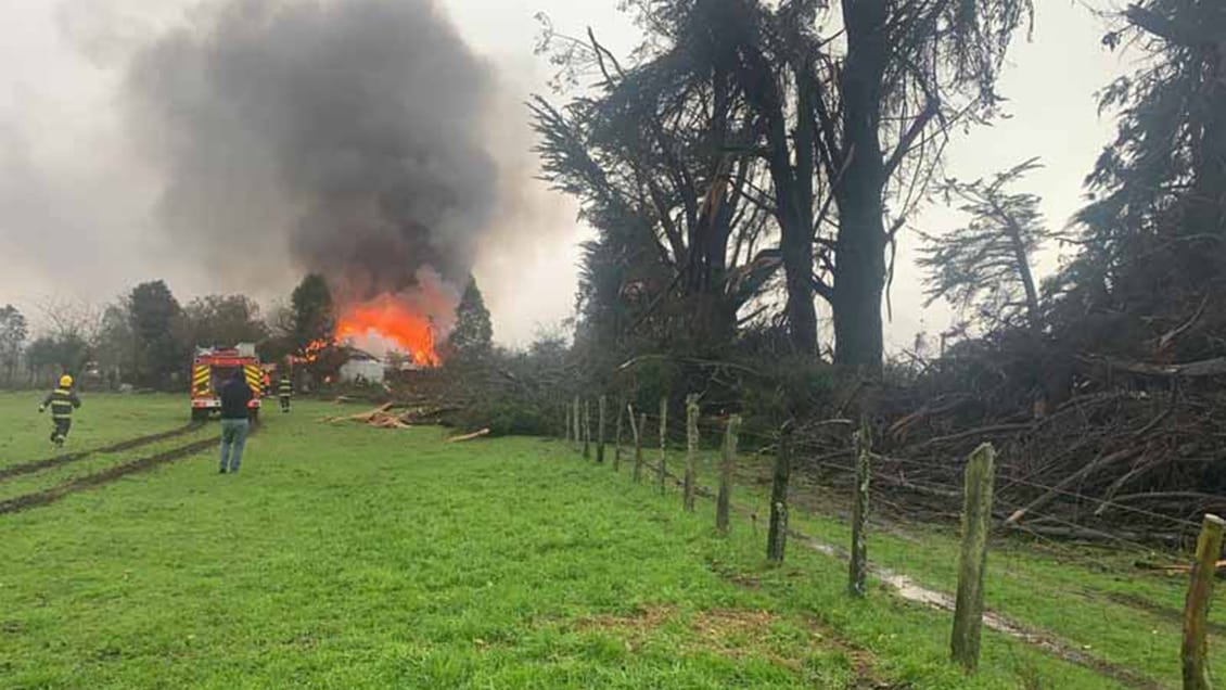 Tromba marina causó estragos en el sur de Chile: reportan múltiples viviendas afectadas