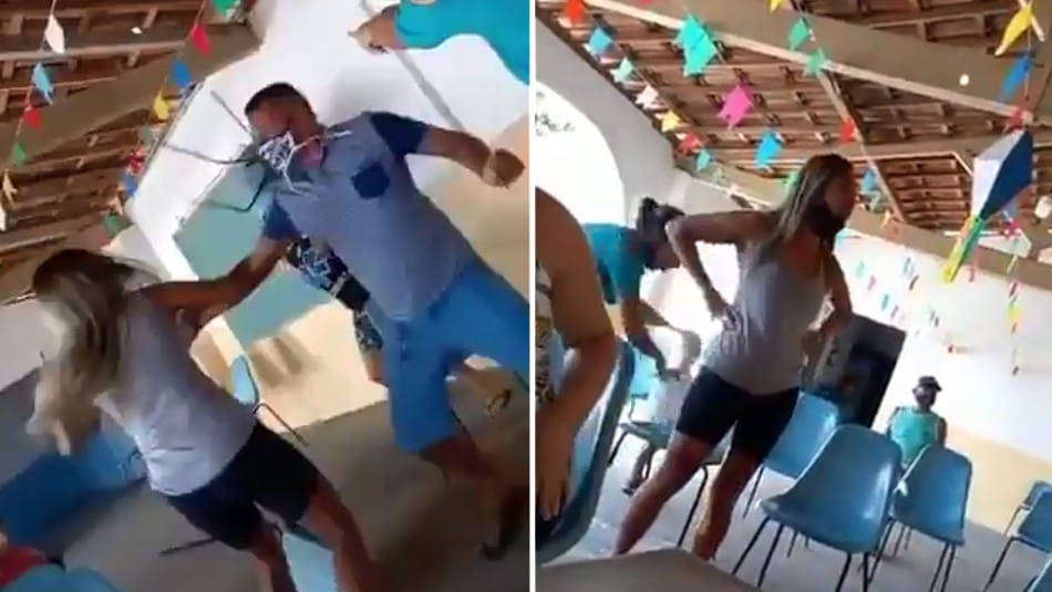 Hombre acompañó a su amante a vacunarse y lo descubrió la esposa