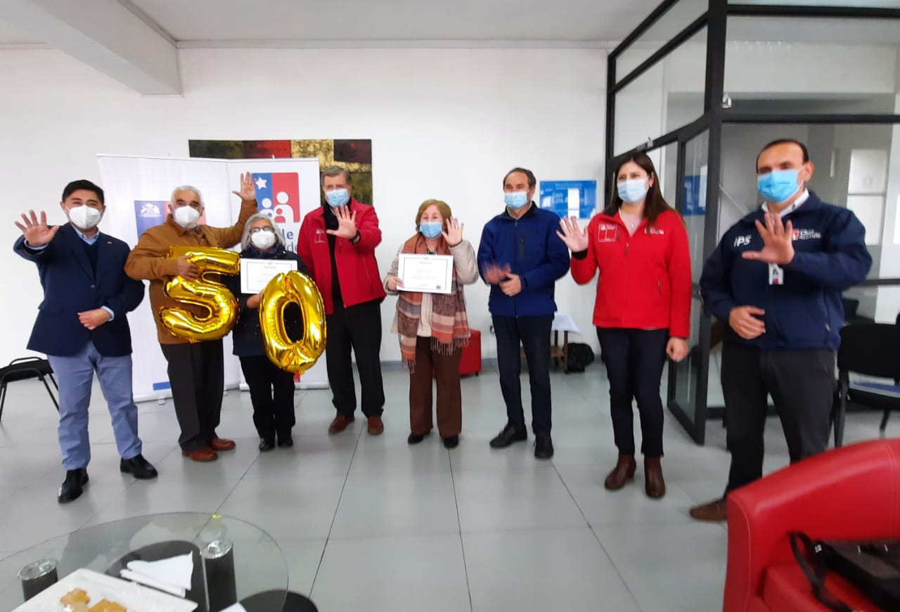 Dos parejas del Biobío celebraron 50 años de matrimonio con Bono Bodas de Oro