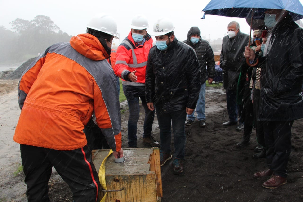 Instalan la primera piedra de proyecto que mejorará el borde costero de Talcahuano