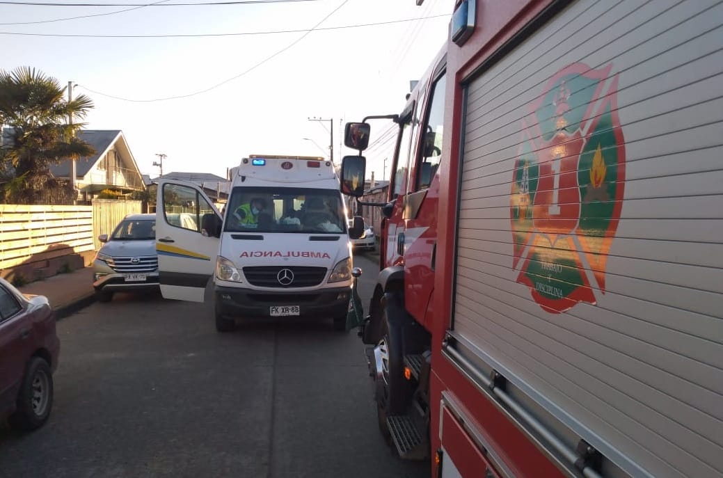 Incendio afectó a hogar de adultos mayores en Hualqui: Tres personas intoxicadas por el humo