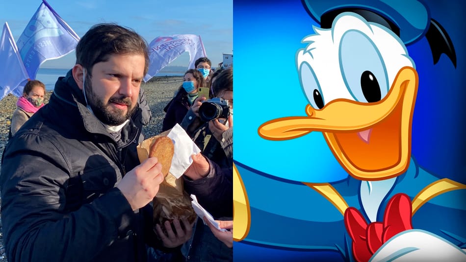 La insólita imitación del Pato Donald hecha por Gabriel Boric que sacó carcajadas a Rafael Cavada