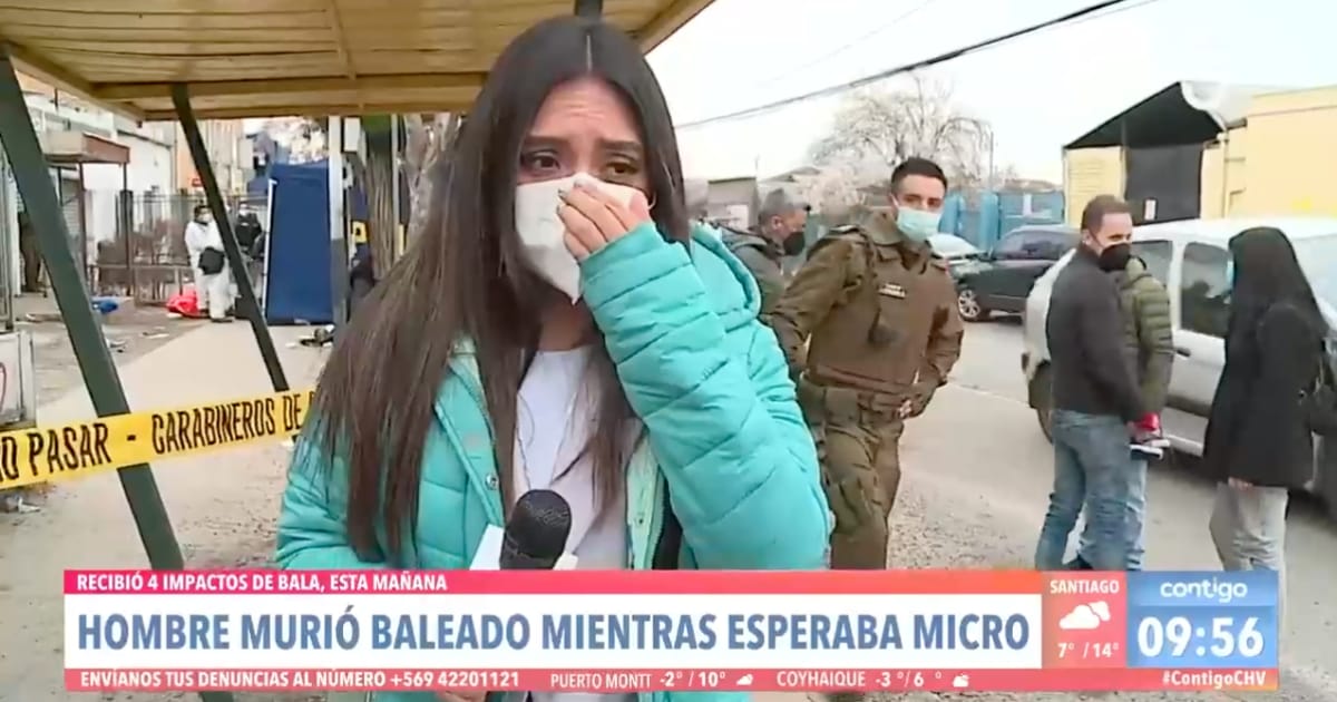 Periodista de CHV es interrogada en vivo por Carabinero tras tomar vainillas de bala