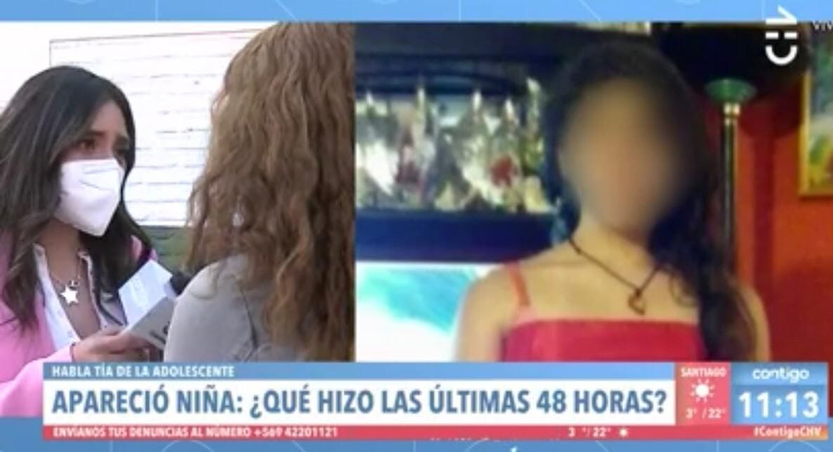 Tía de menor que estaba desaparecida apuntó a que hay terceros involucrados