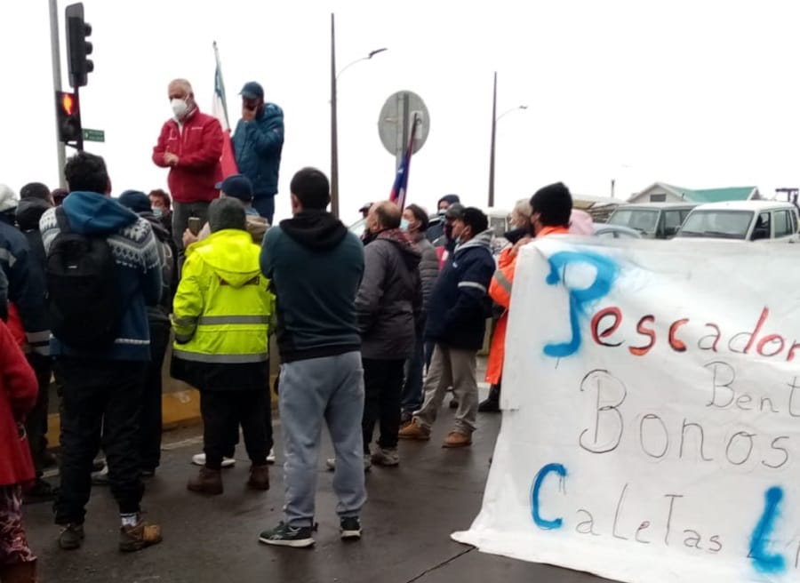 Pescadores de Penco – Lirquén nuevamente se manifestaron por “Bono Alivio Pymes”