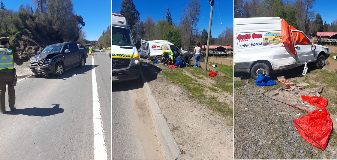 Una persona muerta deja violenta colisión de camionetas en Ruta de la Madera