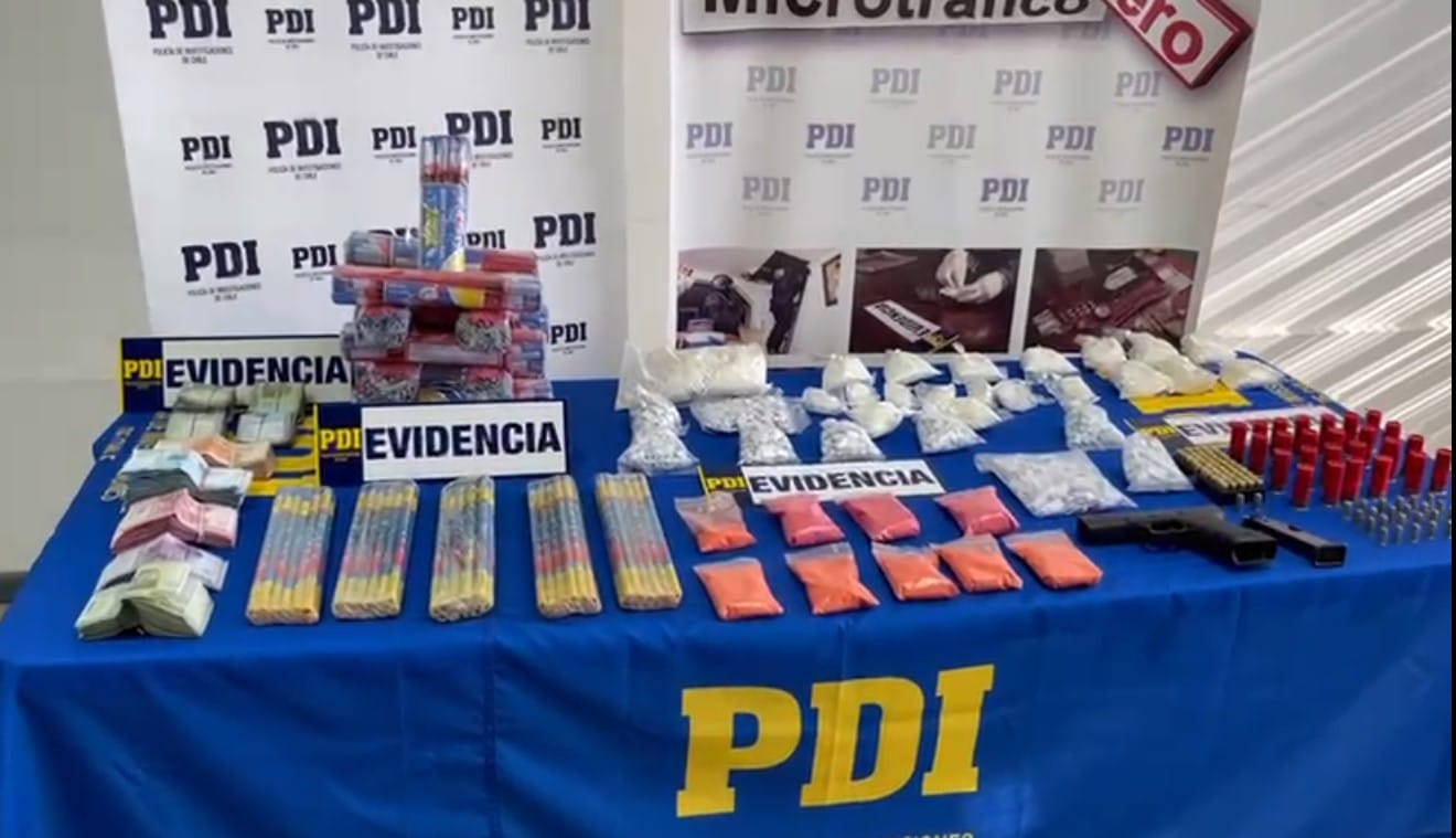 Otra vez cae clan de “Los Mora”: Sorprendidos con armas, drogas y pirotecnia en Concepción