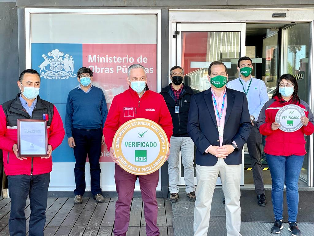 Mop Biobío recibe sello Covid-19 por cumplimiento de seguridad sanitaria laboral