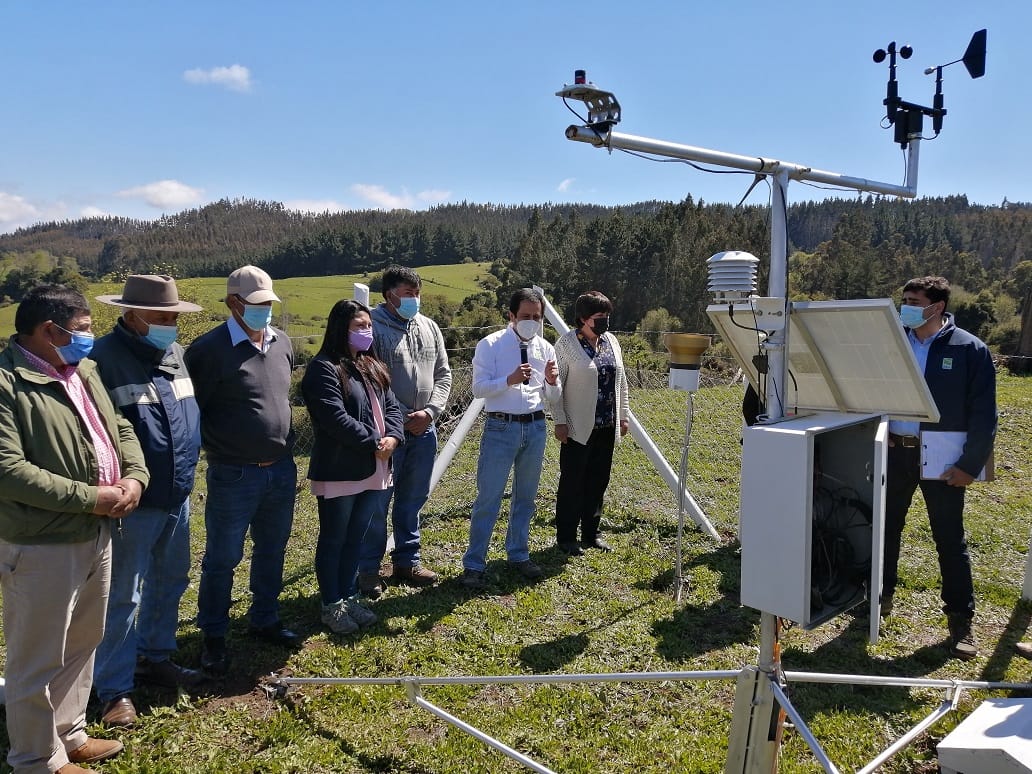 Inauguran primera estación meteorológica que apoyará el desarrollo agrícola en Arauco