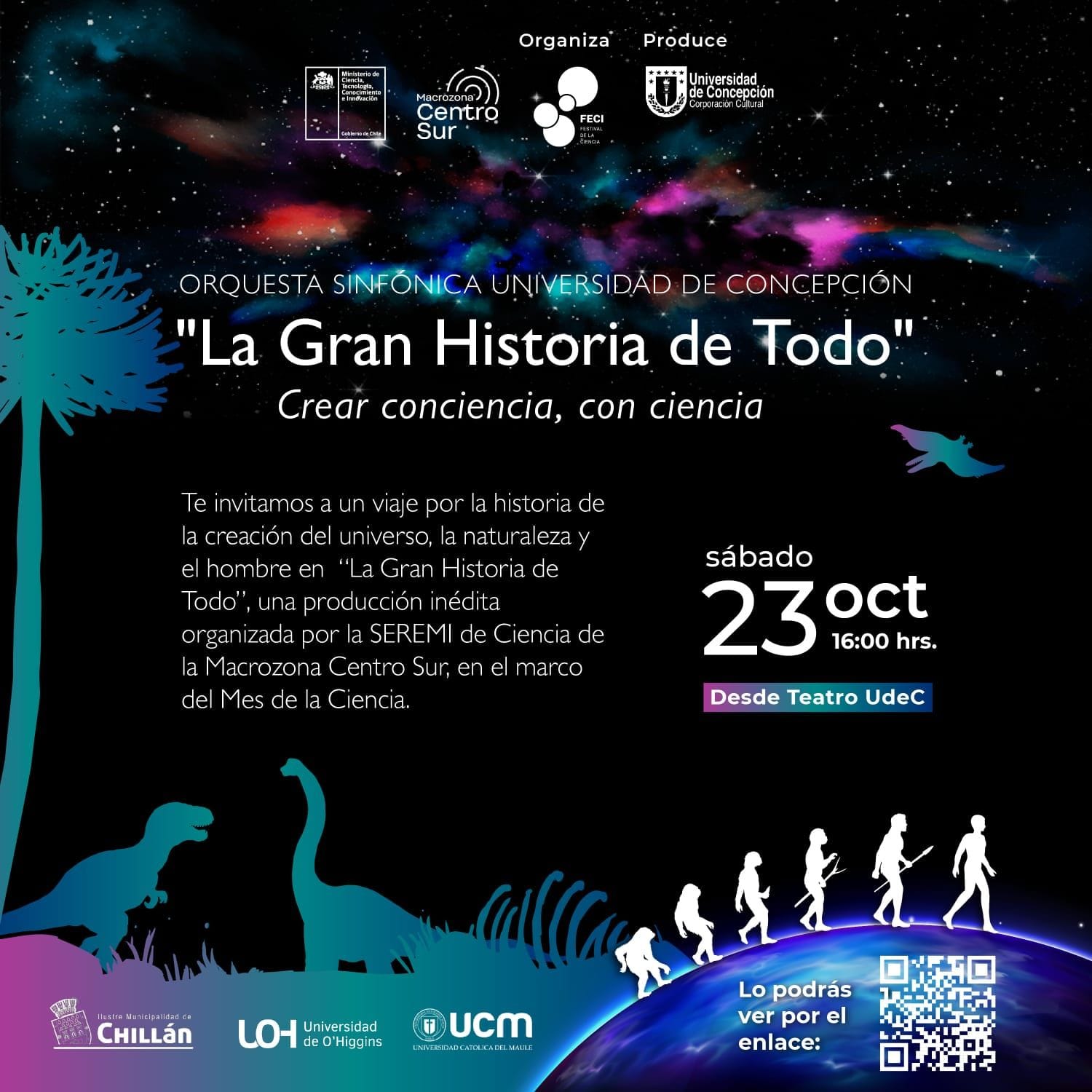Concierto sinfónico “La Gran Historia de Todo” se estrenará en Concepción