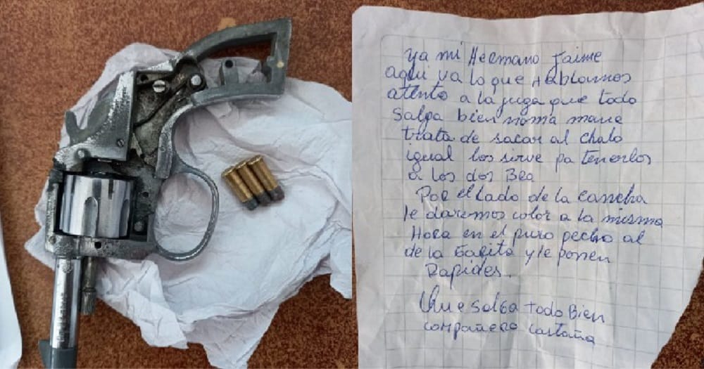 Incautan arma con una nota lanzada a la cárcel de Yumbel y descubrieron un intento de fuga