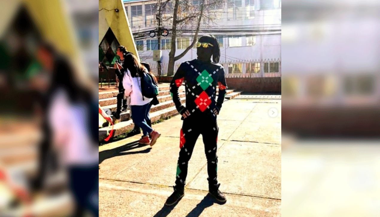 31 Minutos comparte fotos de penquista que preparó disfraz de “Calcetín con Rombos Man”
