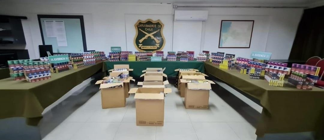 Detienen a dos personas en Hualpén por un millonario robo de cigarrillos