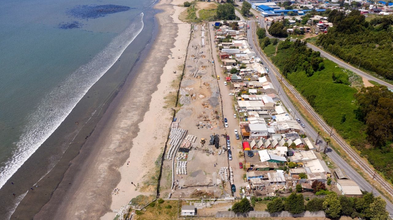 Un 25% de avance lleva la construcción del Borde Costero de Penco