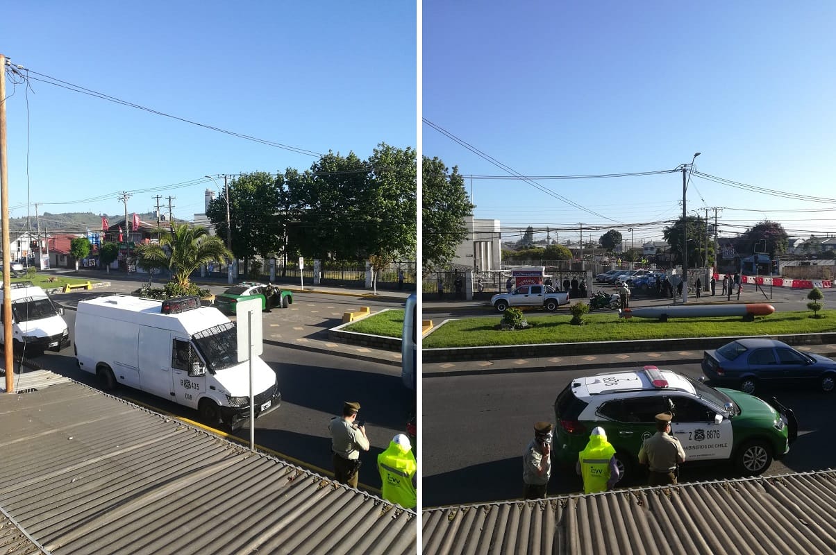 Desalojan ocupaciones para continuar con obras del tercer tramo del eje Colón en Talcahuano