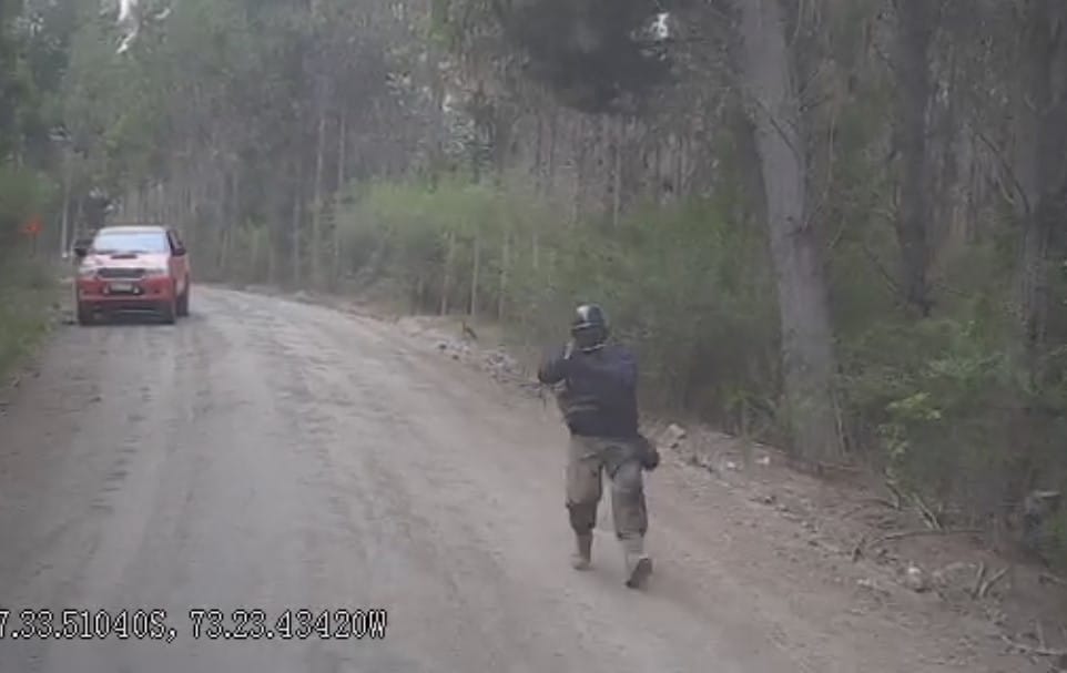 Captan violento ataque armado de encapuchado en la Provincia de Arauco