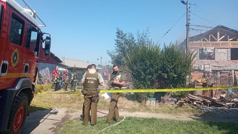 Una persona falleció en San Pedro de la Paz durante incendio de vivienda