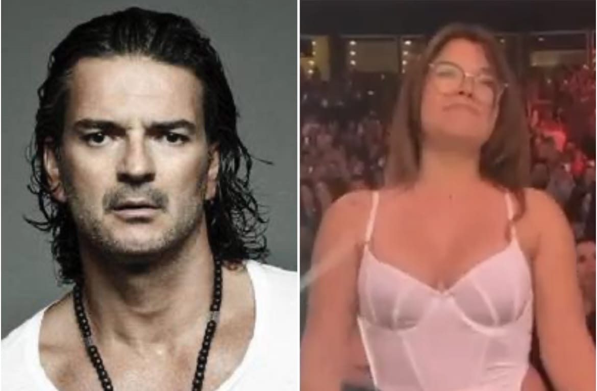 Fanática de Ricardo Arjona se quitó la ropa en pleno concierto