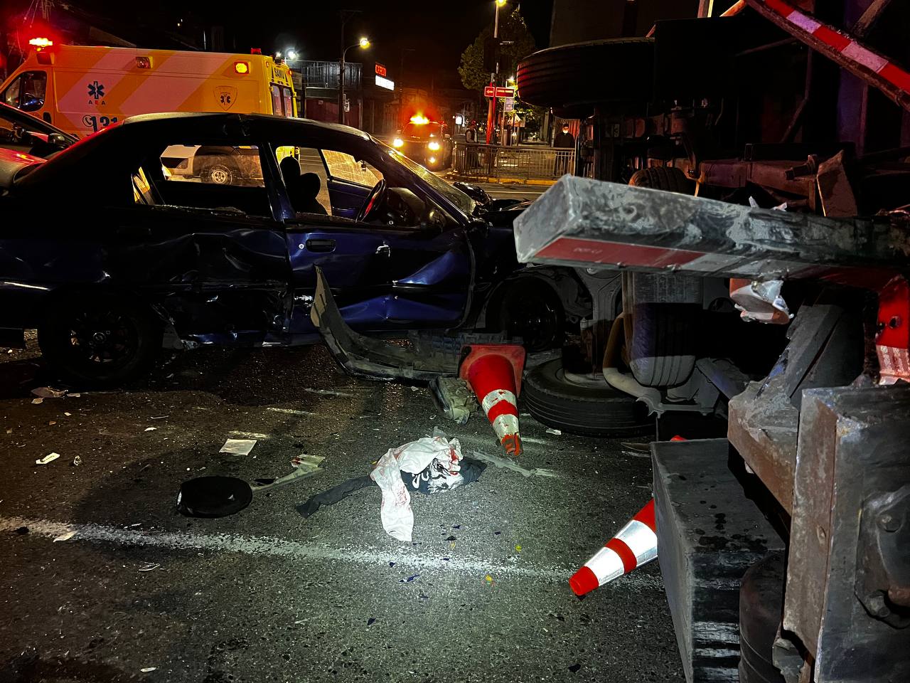 Accidente en pleno centro de Concepción terminó con un lesionado grave