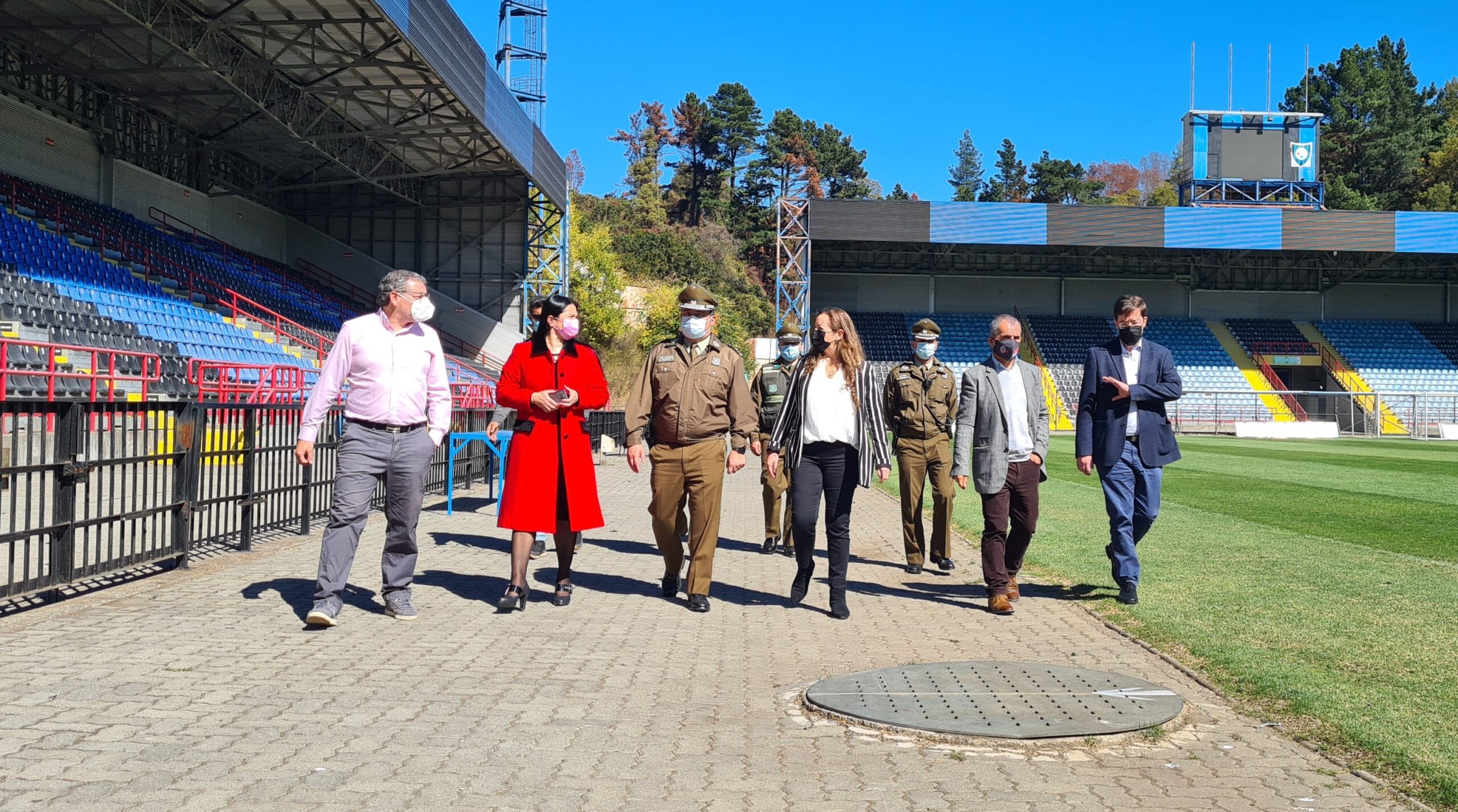 Estadio CAP es inspeccionado para el encuentro entre Huachipato vs Universidad Católica
