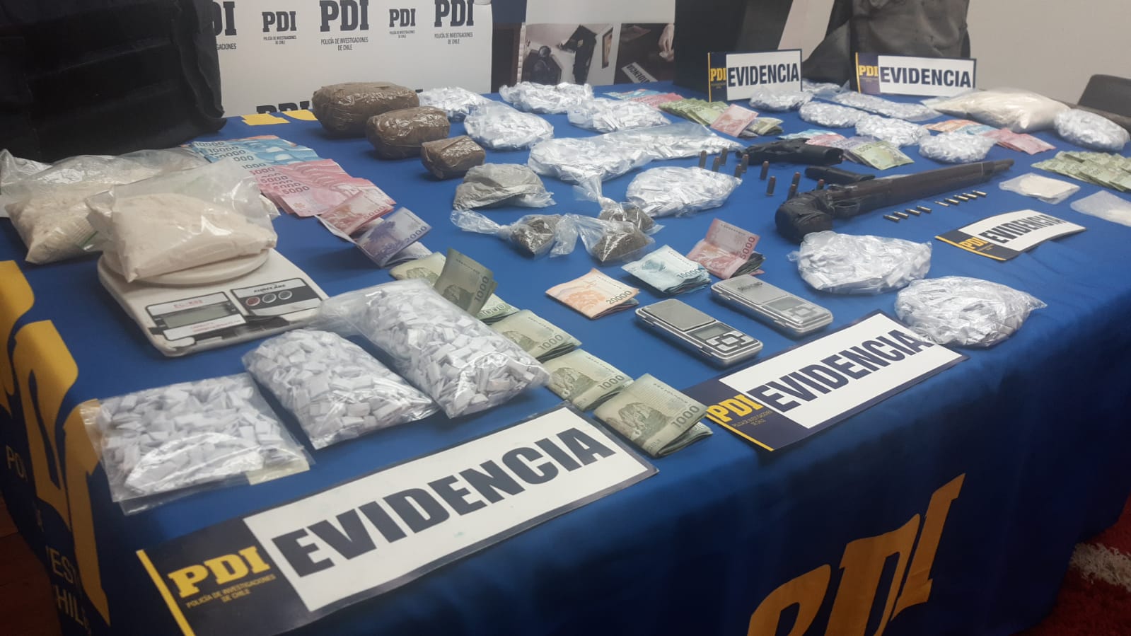 PDI logró detener a 14 personas tras amplio operativo antidrogas en cuatro regiones del sur del país