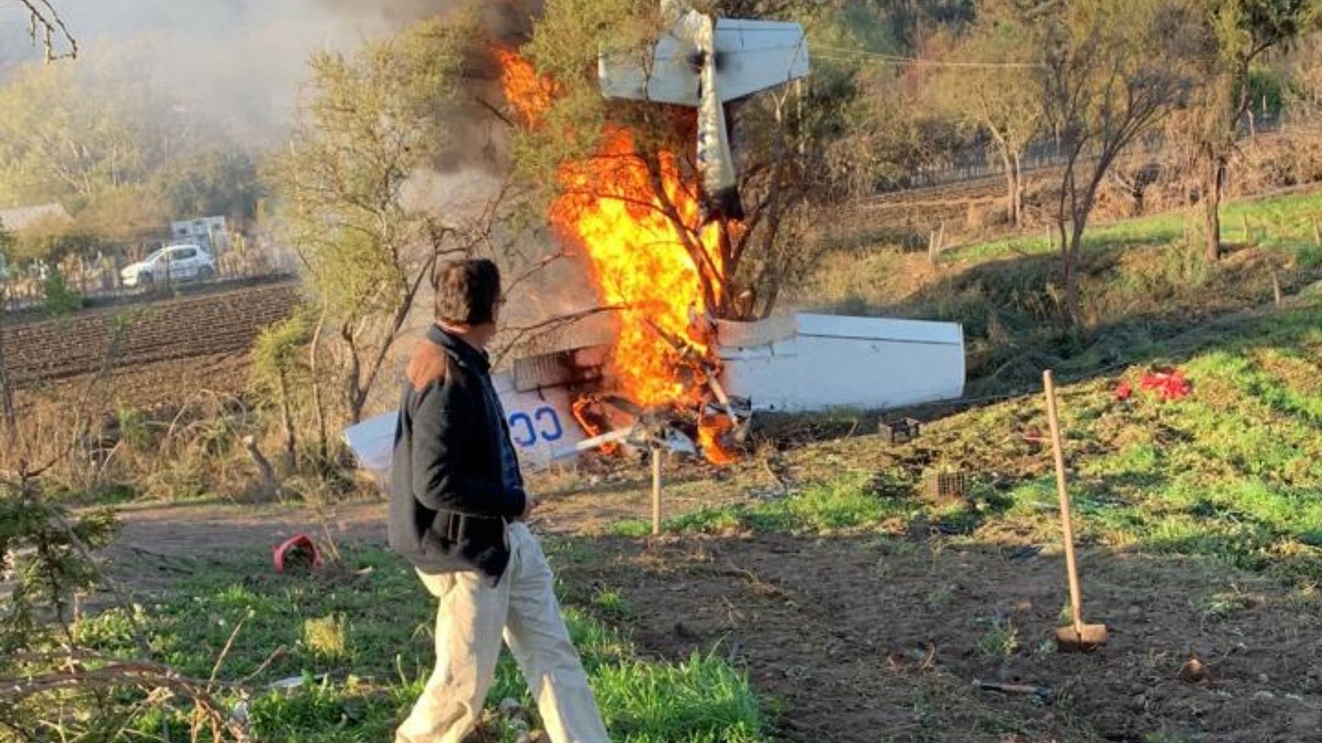 Avioneta cayó a tierra en Melipilla