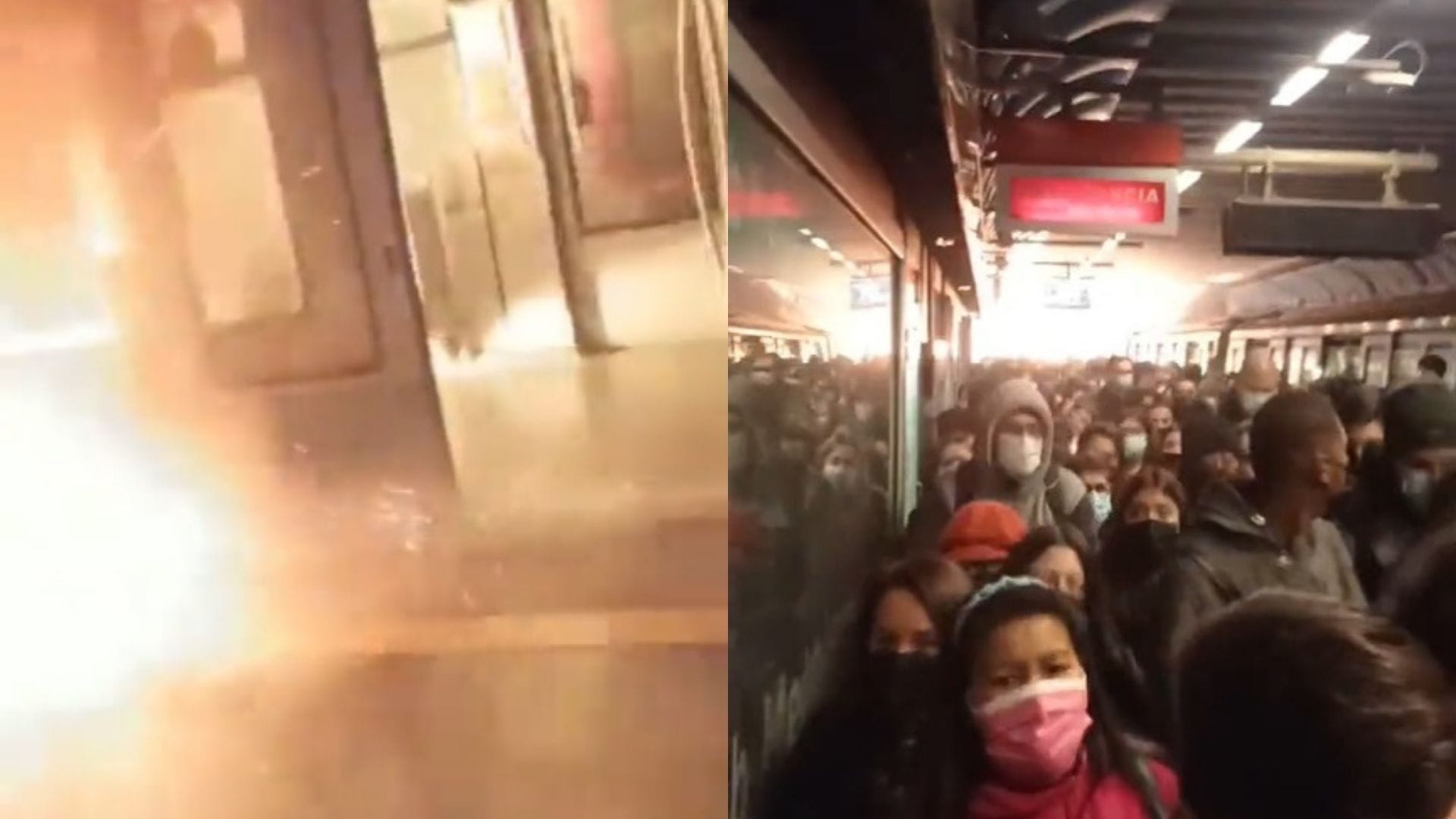 Dos lesionadas por estampida tras falla eléctrica en línea 1 del Metro de Santiago
