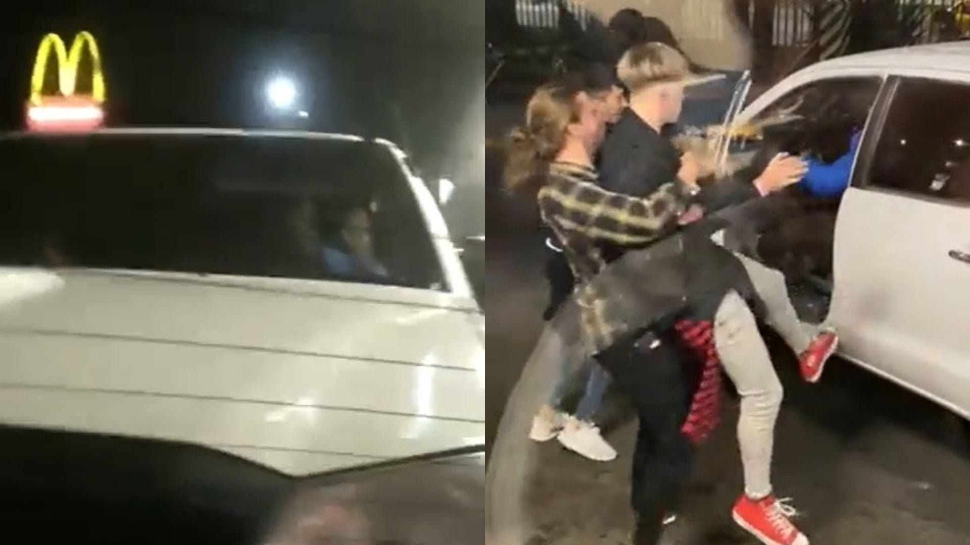 Noche de furia en un Automac: Jóvenes se enfrentan a hombre mientras esperaban sus hamburguesas
