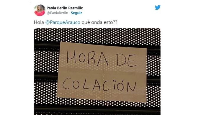 Trabajadora de mall que puso cartel por colación: “Inhumano que alguien reclame porque salgo a comer”